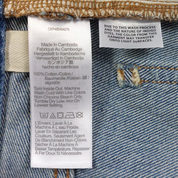 Madewell Denim Shorts Womens 24 Distressed Med Rise Raw Hem Relaxed Fair Trade - Picture 10 of 12